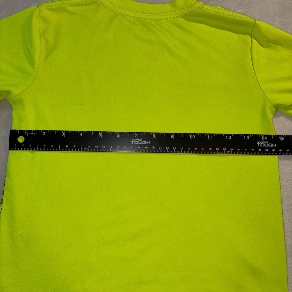 FC Barcelona Kids Soccer Jersey Neon Yellow Navy Blue Graphic S/P RN130148 - Picture 5 of 7